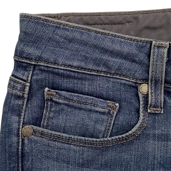 Paige Hoxton Ankle High Rise Cropped Medium Blue Wash Jeans Stretch 27 - Picture 13 of 16